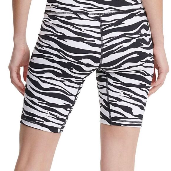 🔴 NWOT DKNY Sport High Waist Shorts in black and white zebra print! XS - Picture 3 of 12